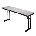 Mitylite Plastic Folding Table, Gray, 18 x 60 In. RT1860GRB12